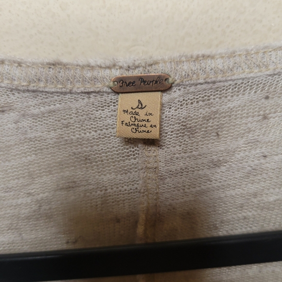 Free People Cardigan Boho Cottagecore Linen Blend Button Front Sweater Women's S - Picture 5 of 11